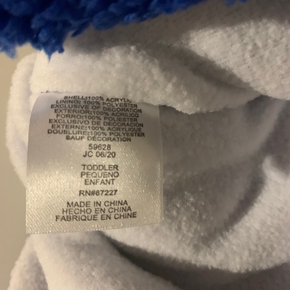 Blue Dinosaur Monster Toddler Hat Set - Picture 5 of 5